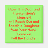 Open deze deur en Frankenstein's Monster! Magneet (Voorkant)