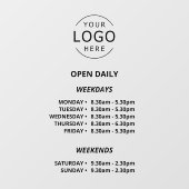 Open Diverse Winkeluren Uw Logo Winkel Bord Raamsticker (Vel)