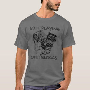 Open draaibare auto-racewisser t-shirt