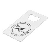 Open E&C Wallet Fles Creditkaart Flessenopener (Voorkant Gekanteld)