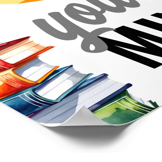 Open een boek en open uw geestesschoolbibliotheek poster (Hoek)