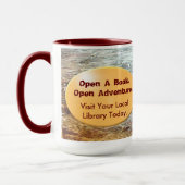 Open een boek. Open avontuur. Mok (Links)