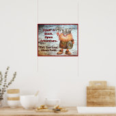 Open een boek. Open avontuur. Poster (Keuken)
