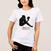 Open een boek, open je geest – Lezer ontwerp Tri-Blend Shirt (Voorkant)