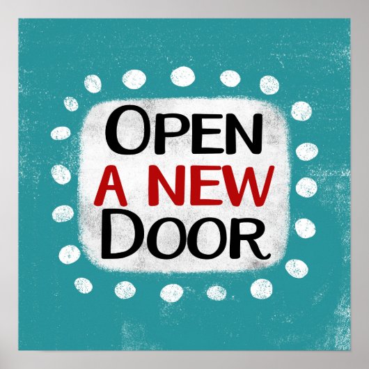 Open een nieuwe deur Poster Wall Art (Voorkant)