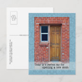 Open een nieuwe deurfoto Briefkaart (Voorkant / Achterkant)