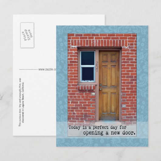 Open een nieuwe deurfoto Briefkaart (Voorkant / Achterkant)