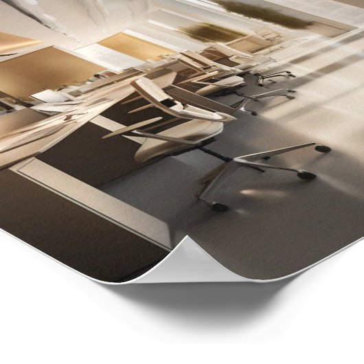 Open en luchtige kantoor poster (Hoek)