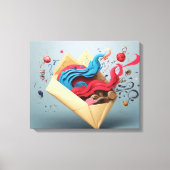 Open envelop verrassing canvas afdruk (Voorkant)