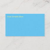 Open Fan Feathers Peacock Visitekaartje (Achterkant)