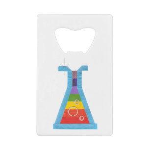 Open flacon met vulkaanflaconcreditcard creditkaart flessenopener