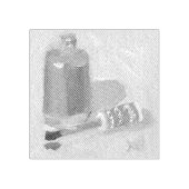 Open Fles Rubberstempel (Afrduk)