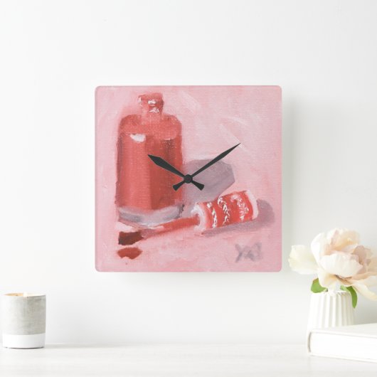 Open Fles Vierkante Klok (Huis)