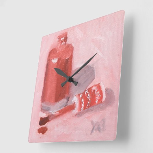 Open Fles Vierkante Klok (Hoek)