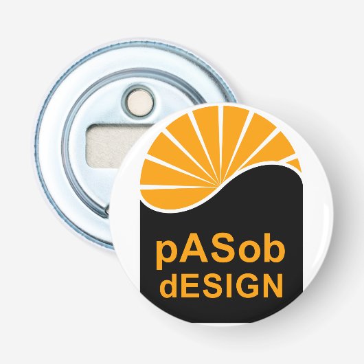 Open flesje button flesopener (Voorkant)