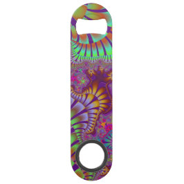 Open flesje groene regenboogmels speed flessenopener