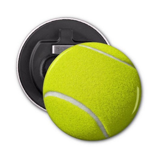 Open flesje Tennis Ball Button Flesopener (Voorkant)
