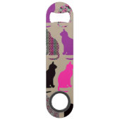 Open flesje voor kleurrijke katten speed flessenopener (Achterkant)