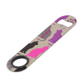 Open flesje voor kleurrijke katten speed flessenopener (Achterkant Gekanteld)