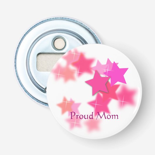 Open flesje voor rode mam button flesopener (Voorkant)