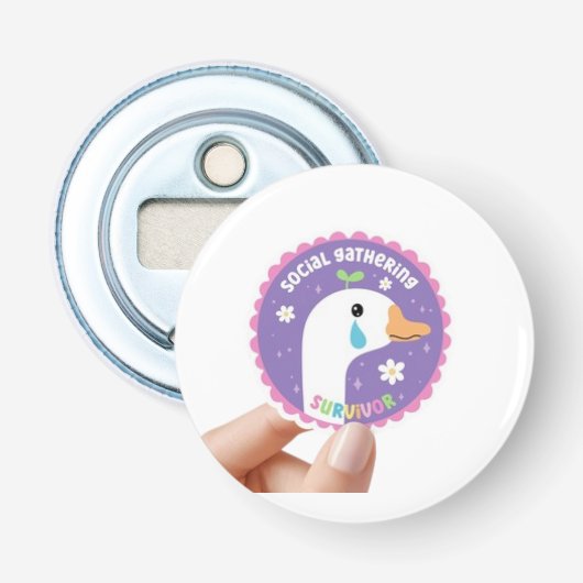 Open flesjes button flesopener (Voorkant)