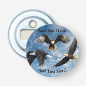 Open flesopening voor Eagle Soaring Button Flesopener (Voorkant)