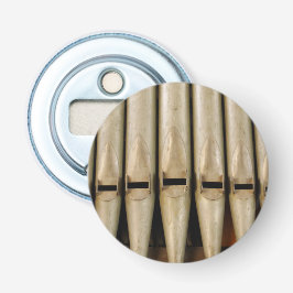 Open flesopening voor orgaanbuizen button flesopener