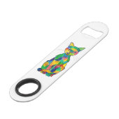 Open flesopening voor regenboogkattensnelheid speed flessenopener (Voorkant Gekanteld)