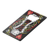 Open flessenopener voor ontwerp van harten creditkaart flessenopener (Voorkant Gekanteld)