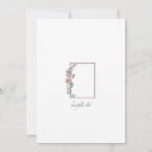 Open Floral Lijst Invitation Kaart (Achterkant)