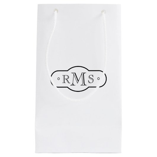 Open Font Monogrammed Corporate Klein Cadeauzakje (Voorkant)