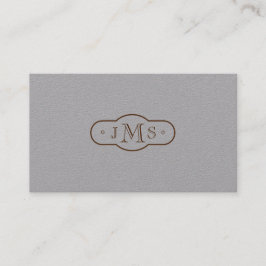 Open Font Monogrammed Elegant Retro Visitekaartje