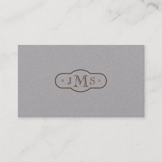 Open Font Monogrammed Elegant Retro Visitekaartje