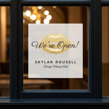 Open For Business Goud Zwarte Schoonheid Lippen Ma