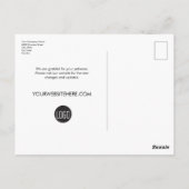 Open For Business Uw Logo Updates Dank U Briefkaart (Achterkant)