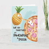 Open Funny we gaan samen als ananas en Pizza Kaart (Voorkant)