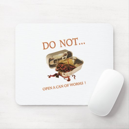 Open geen blik van de Wormen Muismat (Met muis)