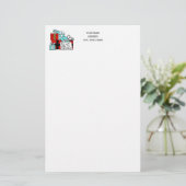 Open geen kerstcadeautjes briefpapier (Staand voorkant)