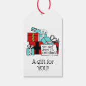 Open geen kerstcadeautjes cadeaulabel (Voorkant)