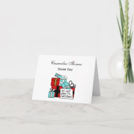 Open geen kerstcadeautjes feestdagen kaart