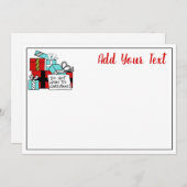 Open geen kerstcadeautjes feestdagenkaart (Voorkant / Achterkant)