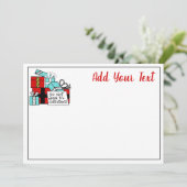 Open geen kerstcadeautjes feestdagenkaart (Staand voorkant)