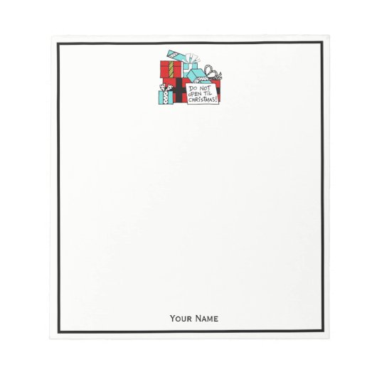 Open geen kerstcadeautjes notitieblok (Voorkant)