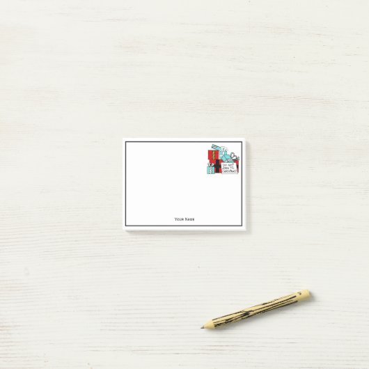 Open geen kerstcadeautjes post-it® notes (Op bureau)