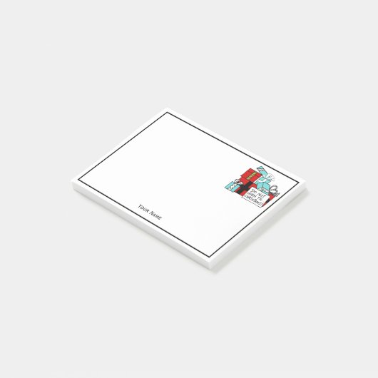 Open geen kerstcadeautjes post-it® notes (Schuin)