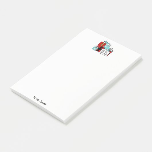 Open geen kerstcadeautjes post-it® notes (Schuin)