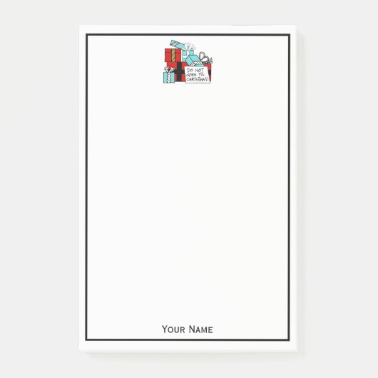 Open geen kerstcadeautjes post-it® notes (Voorkant)