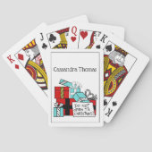 Open geen kerstcadeautjes speelkaarten (Achterkant)