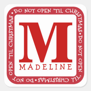 Open geen Kerstmis Til personaliseren de Sticker