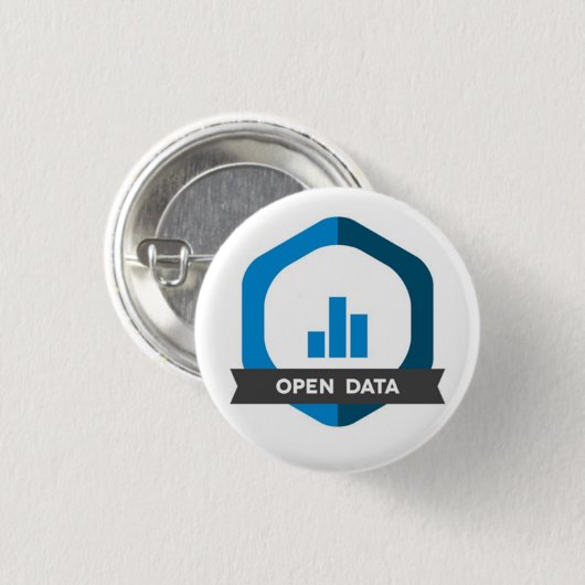 Open gegevensbadge ronde button 3,2 cm (Voorkant /achterkant)